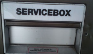 servicebox Service box som det går att fiska ur