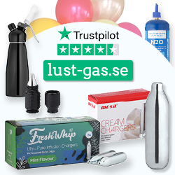 Köpa lustgastub, stora lustgas tankar och n2o patroner från lust-gas.se